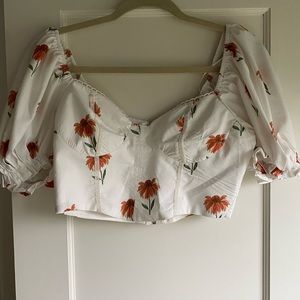 Lovely cropped floral blouse